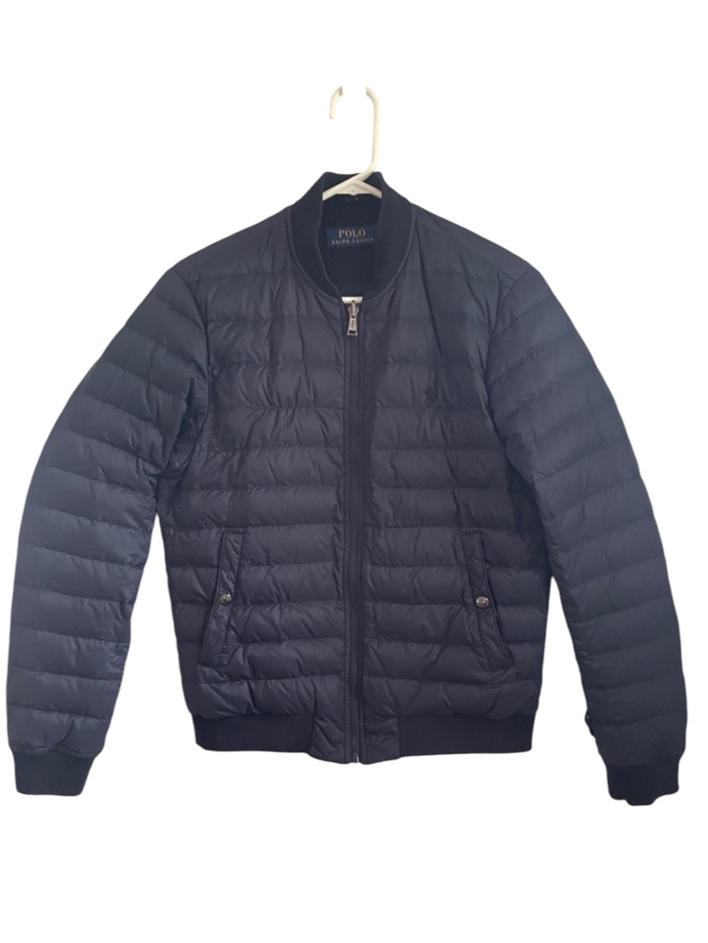 Polo by Ralph Lauren Vintage Navy Quilted Down Puffer Bomber Jacket* Unisex XS
